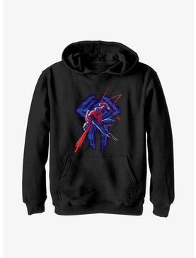 Marvel Spider-Man: Across the Spider-Verse Miguel O'Hara 2099 Poster Youth Hoodie, , hi-res