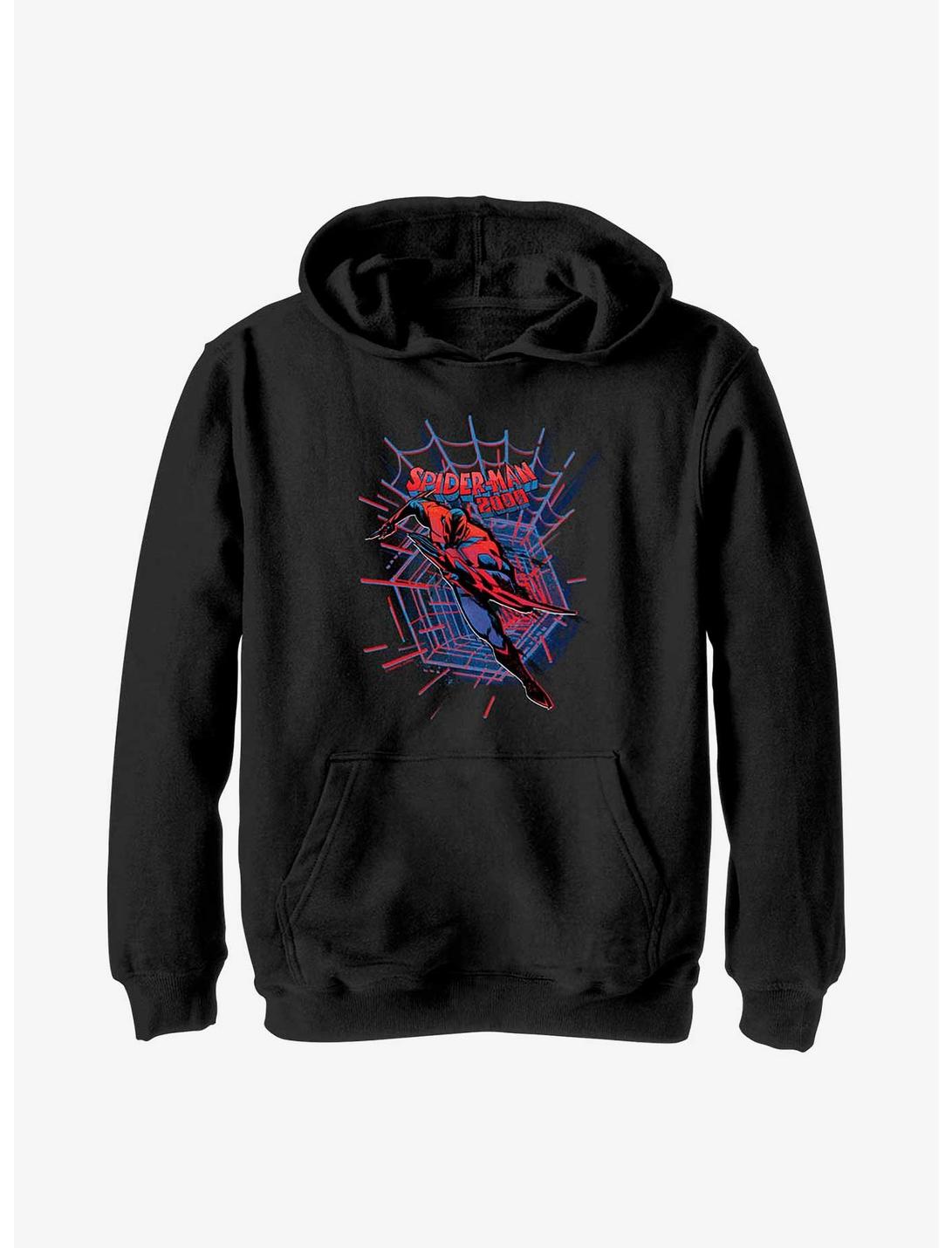 Marvel Spider-Man: Across the Spider-Verse Miguel O'Hara Web Launch Youth Hoodie, BLACK, hi-res