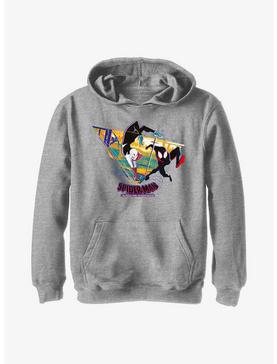 Marvel Spider-Man: Across the Spider-Verse Cityscape Spiders Youth Hoodie, , hi-res