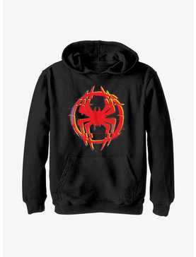 Marvel Spider-Man: Across the Spider-Verse Glitchy Miles Morales Logo Youth Hoodie, , hi-res
