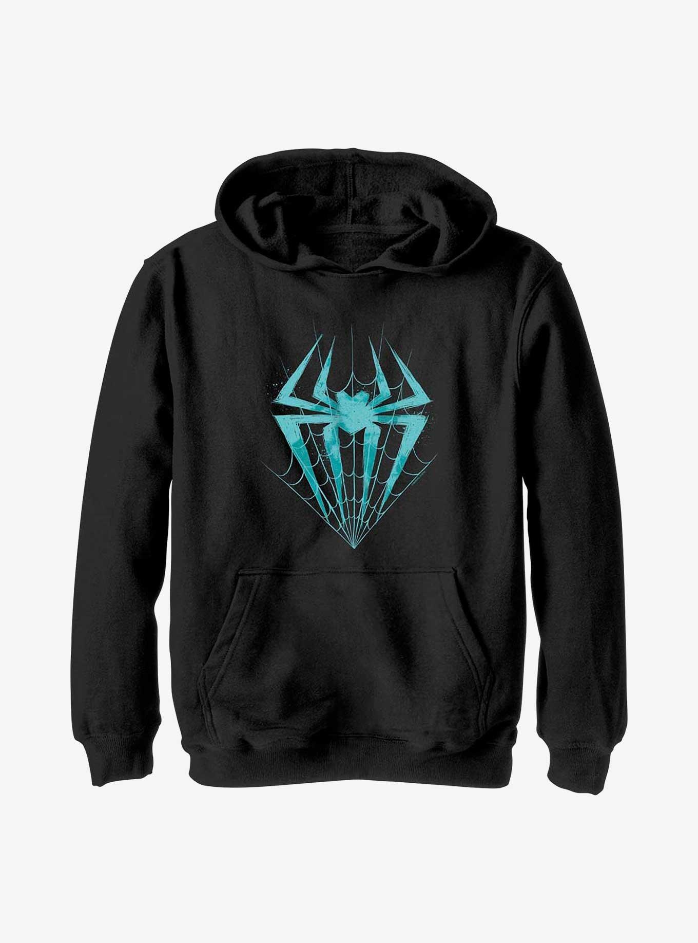Marvel Spider-Man: Across the Spider-Verse Spider-Gwen Logo In Webs Youth Hoodie, , hi-res