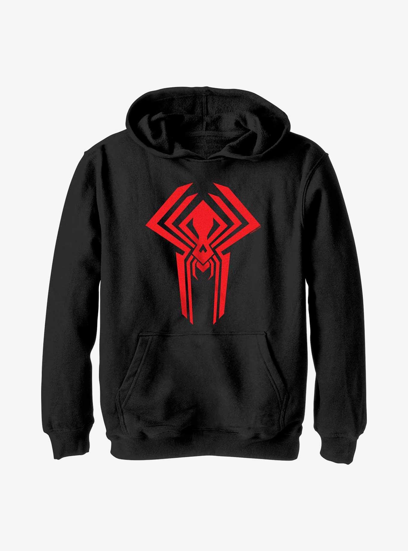 Marvel Spider-Man: Across the Spider-Verse Miguel O'Hara 2099 Logo Youth Hoodie, BLACK, hi-res