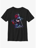 Marvel Spider-Man: Across the Spider-Verse Glitchy Miles Morales Youth T-Shirt, BLACK, hi-res