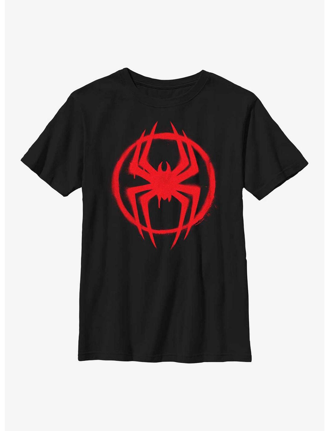 Marvel Spider-Man: Across the Spider-Verse Miles Morales Logo Youth T-Shirt, BLACK, hi-res