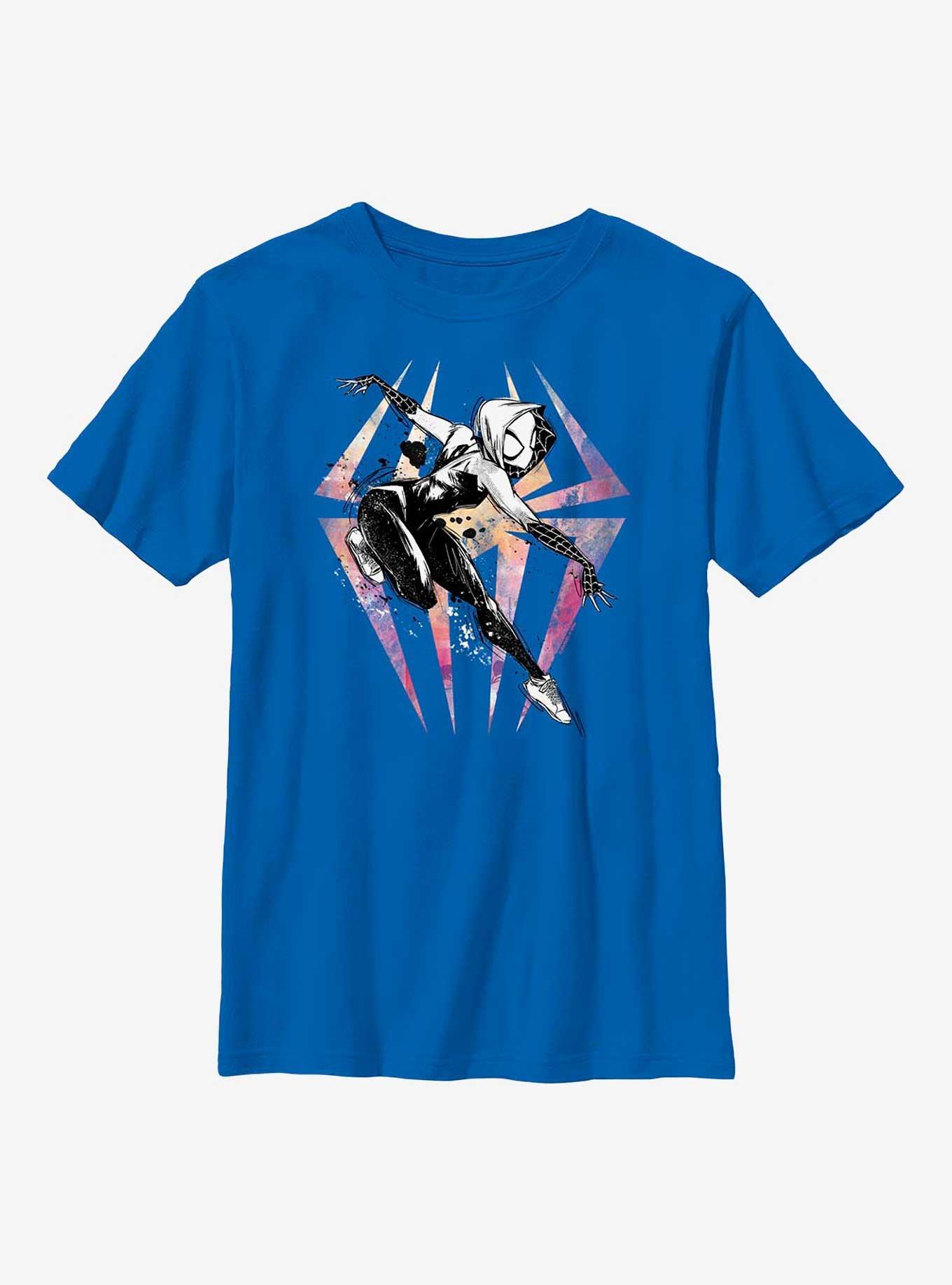 Marvel Spider-Man: Across the Spider-Verse Sketchy Spider-Gwen Youth T-Shirt, ROYAL, hi-res
