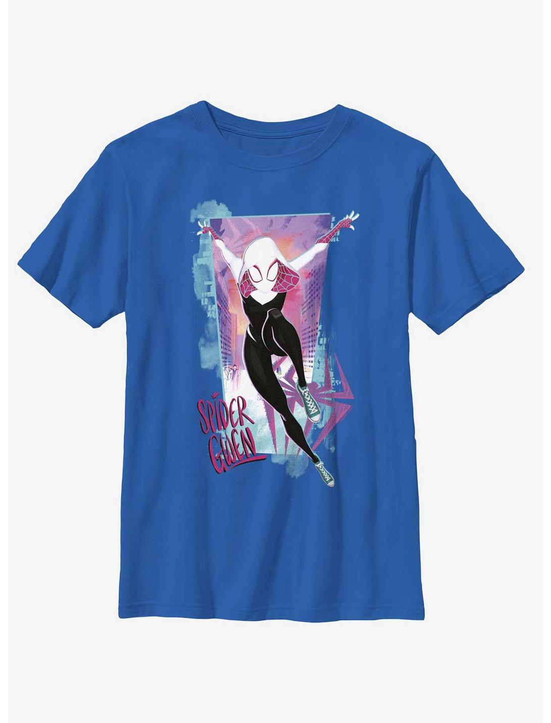 Marvel Spider-Man: Across the Spider-Verse Spider-Gwen Poster Youth T-Shirt, ROYAL, hi-res