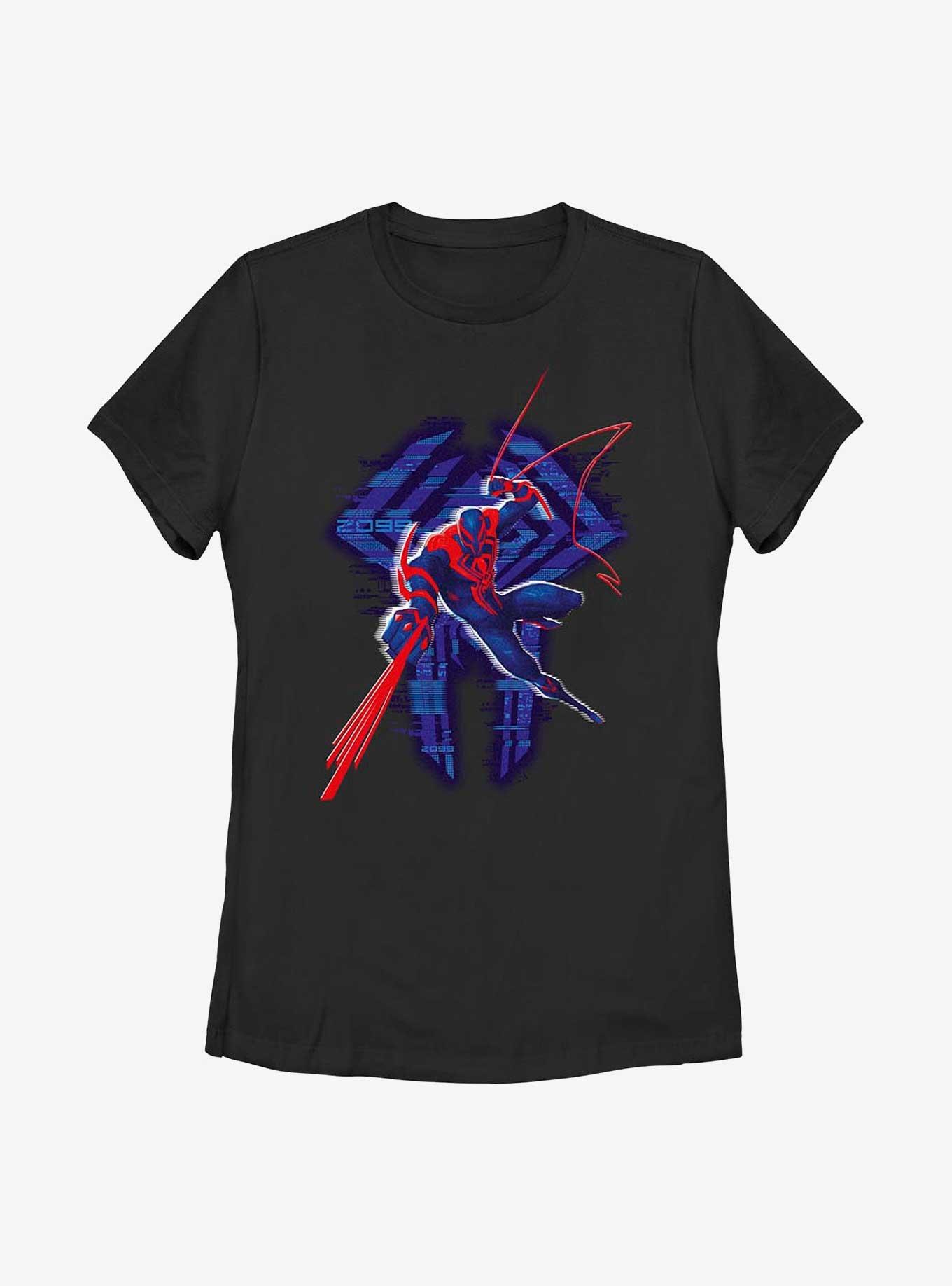 Marvel Spider-Man: Across the Spider-Verse Miguel O'Hara 2099 Poster Womens T-Shirt, BLACK, hi-res
