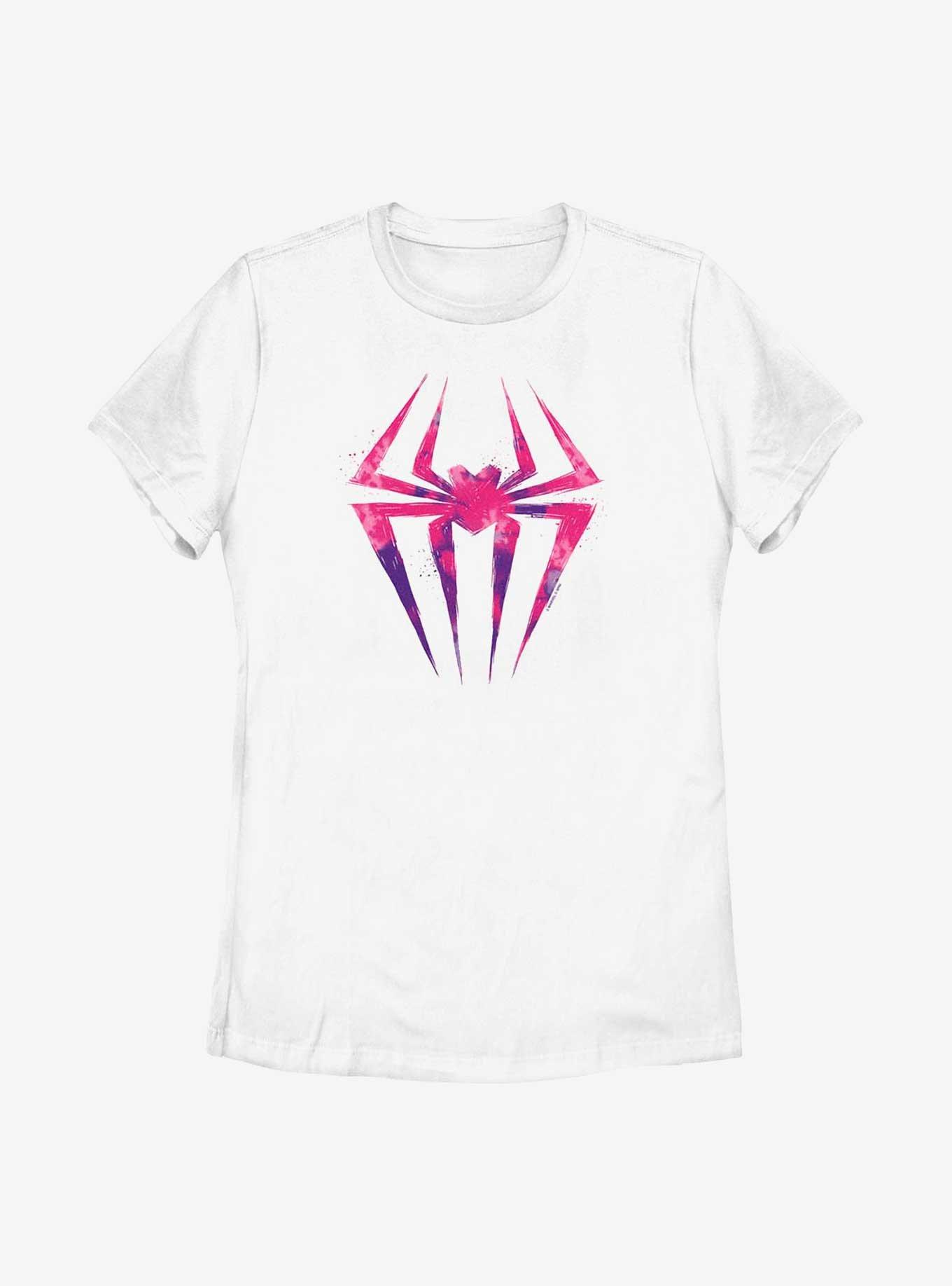 Marvel Spider Man Across The Spider Verse Spider Gwen Overlay Logo Womens T Shirt Her Universe