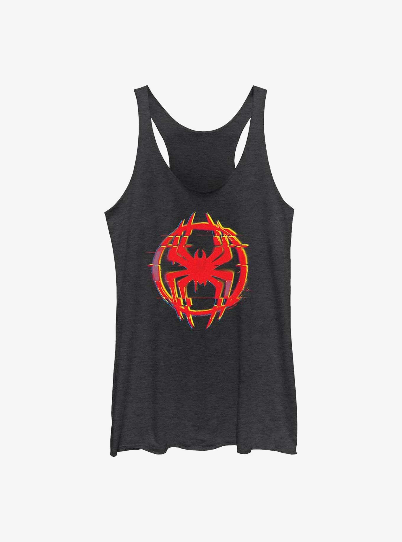 Marvel Spider-Man: Across the Spider-Verse Glitchy Miles Morales Logo Womens Tank Top, , hi-res