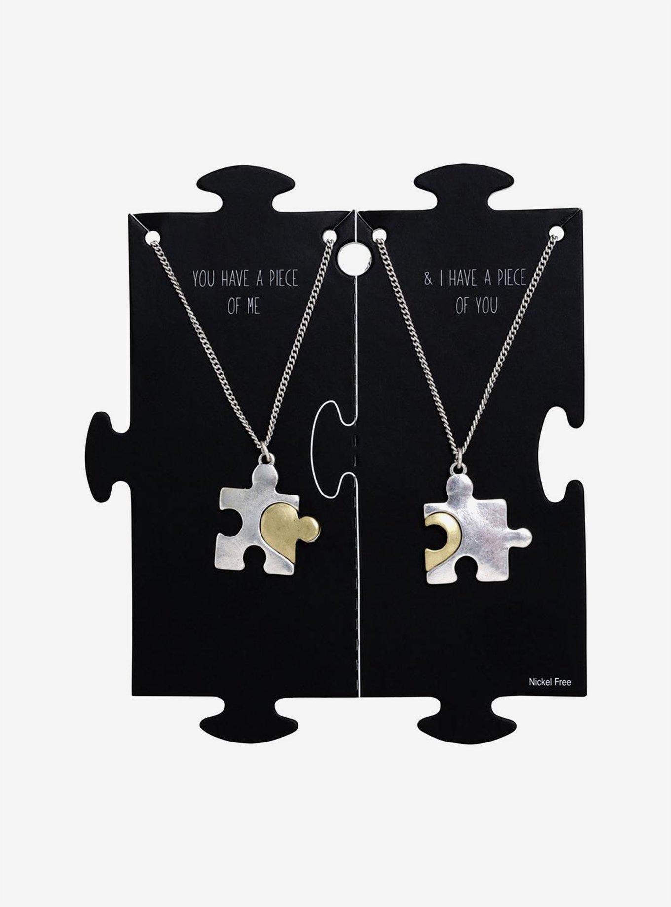 Heart Puzzle Piece Best Friend Necklace Set, , hi-res