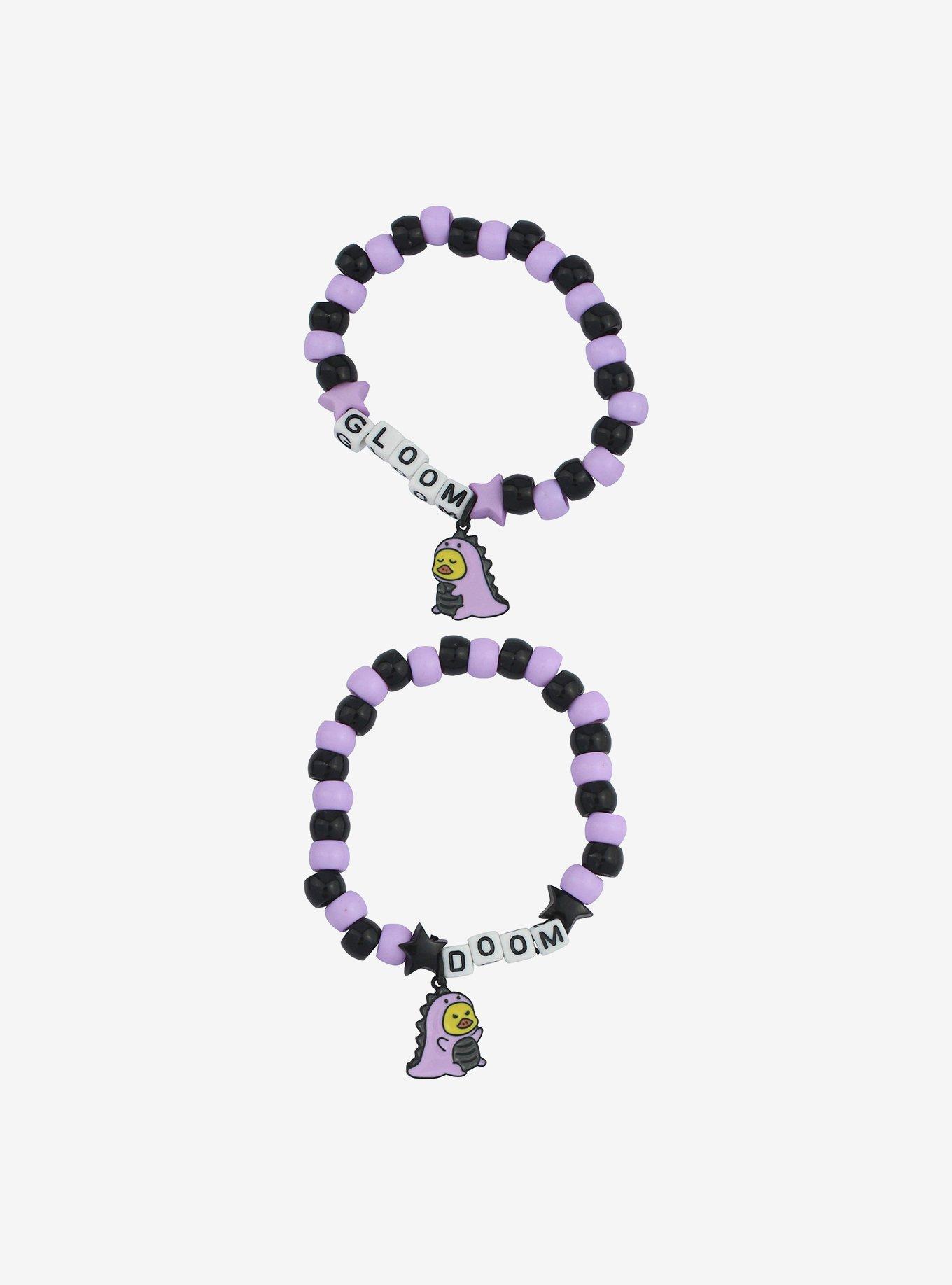 Dino Duck Doom & Gloom Best Friend Beaded Bracelet Set, , hi-res