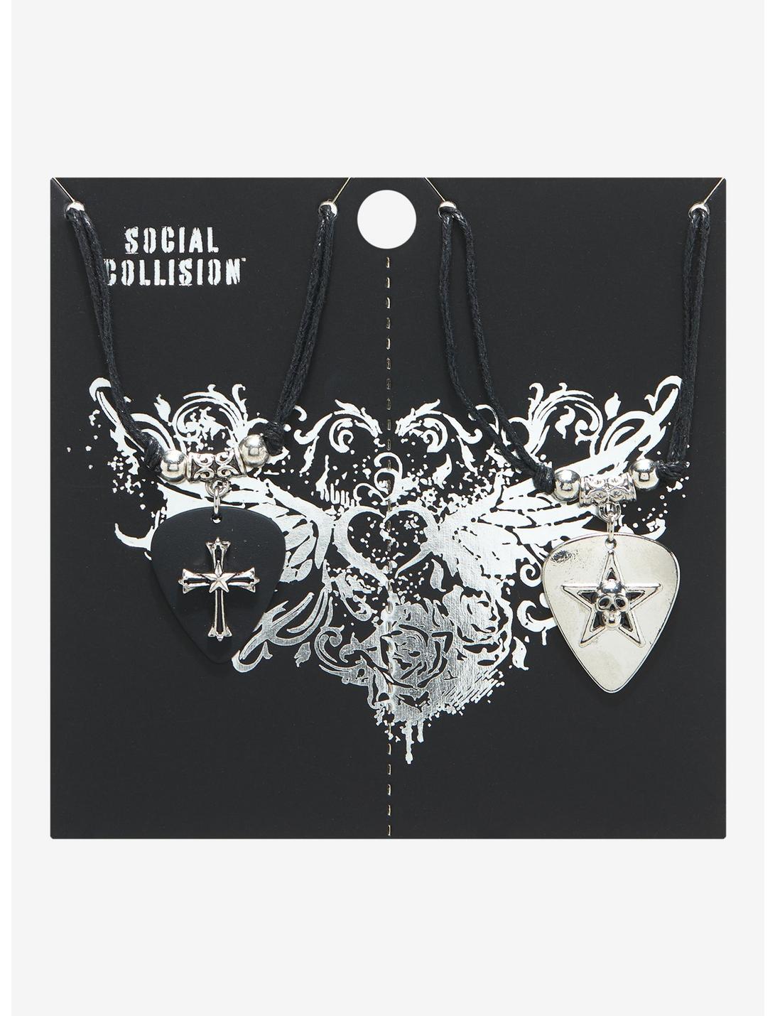 Social Collision® Guitar Pick Best Friend Necklace Set, , hi-res