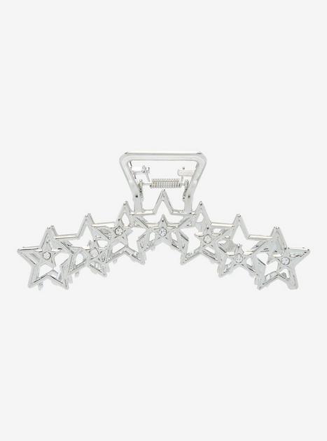 Silver Star Gem Claw Hair Clip | Hot Topic