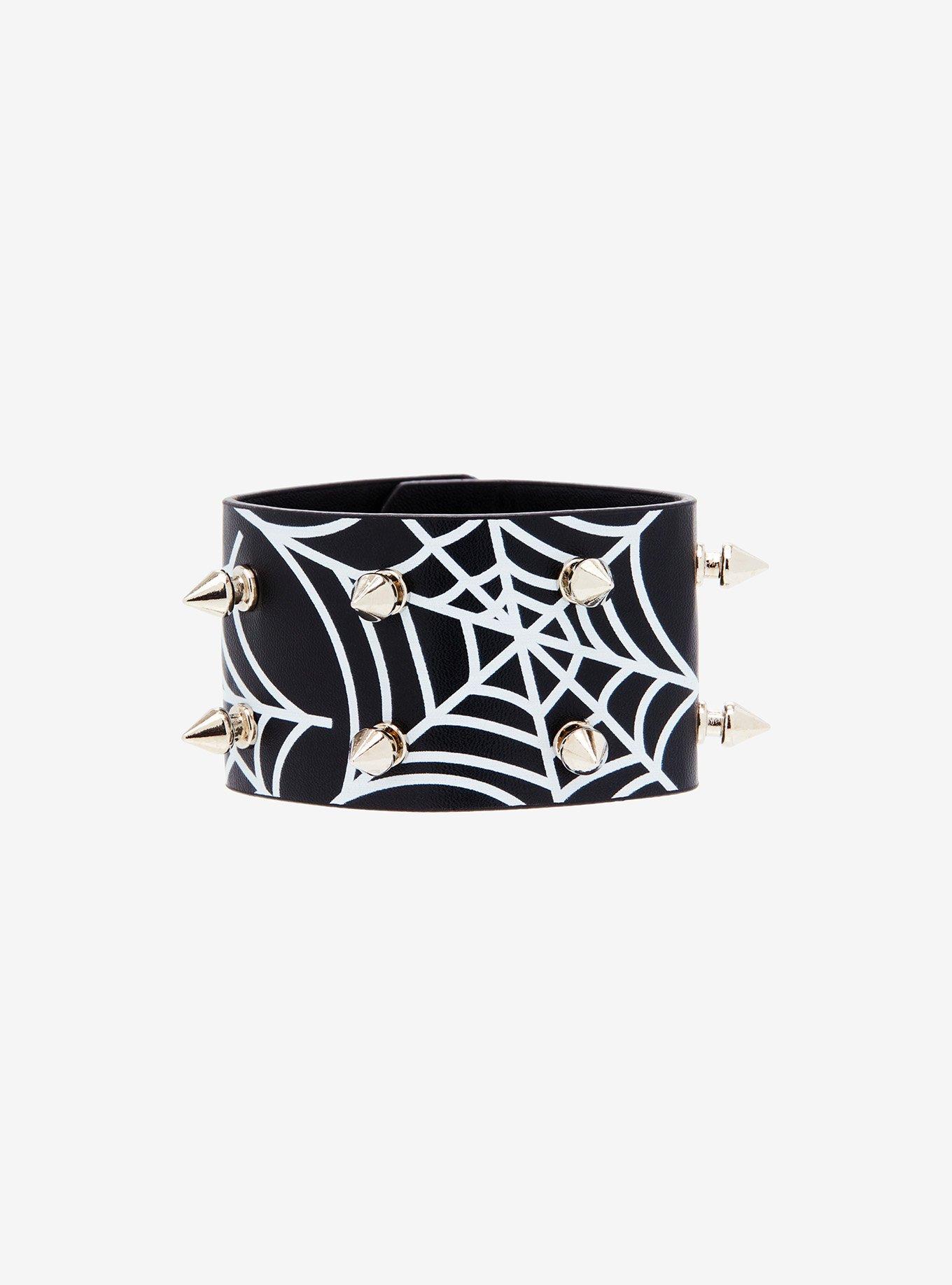 Spiderweb Spike Cuff Bracelet, , hi-res
