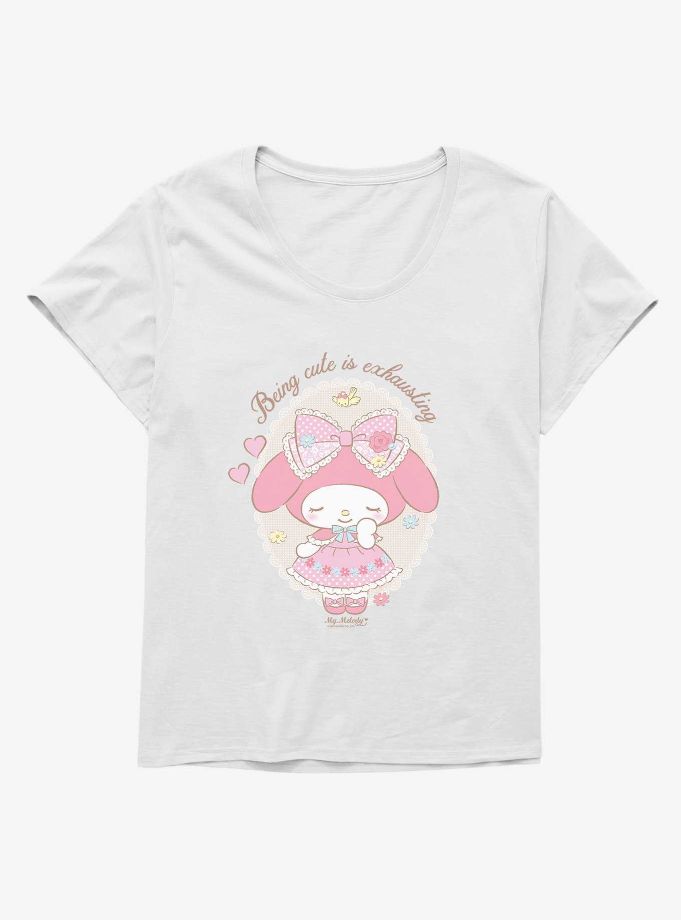 My Melody Being Cute Is Exhausting Womens T-Shirt Plus Size, , hi-res