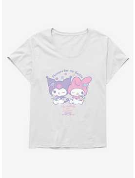 My Melody & Kuromi Flowers For My Bestie Womens T-Shirt Plus Size, , hi-res