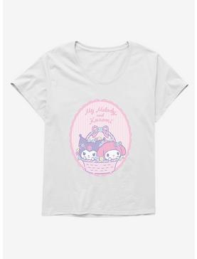 Plus Size My Melody & Kuromi Pastel Framed Portrait Womens T-Shirt Plus Size, , hi-res