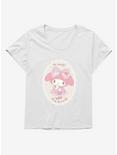 My Melody Living The Sweet Life Womens T-Shirt Plus Size, WHITE, hi-res