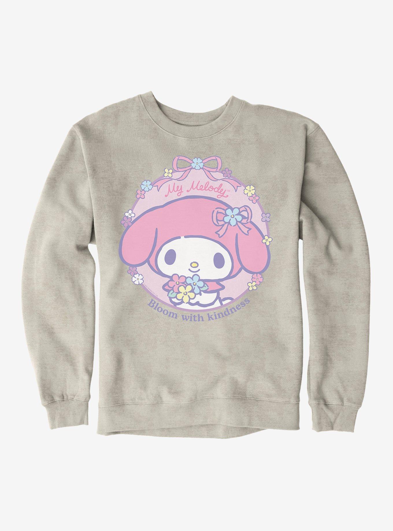My Melody Bloom With Kindness Sweatshirt, OATMEAL HEATHER, hi-res