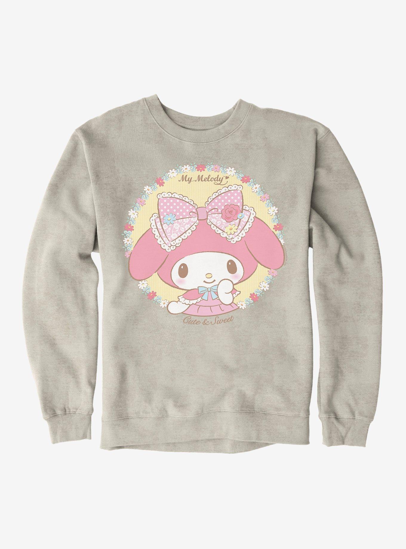 My Melody Cute & Sweet Sweatshirt, OATMEAL HEATHER, hi-res