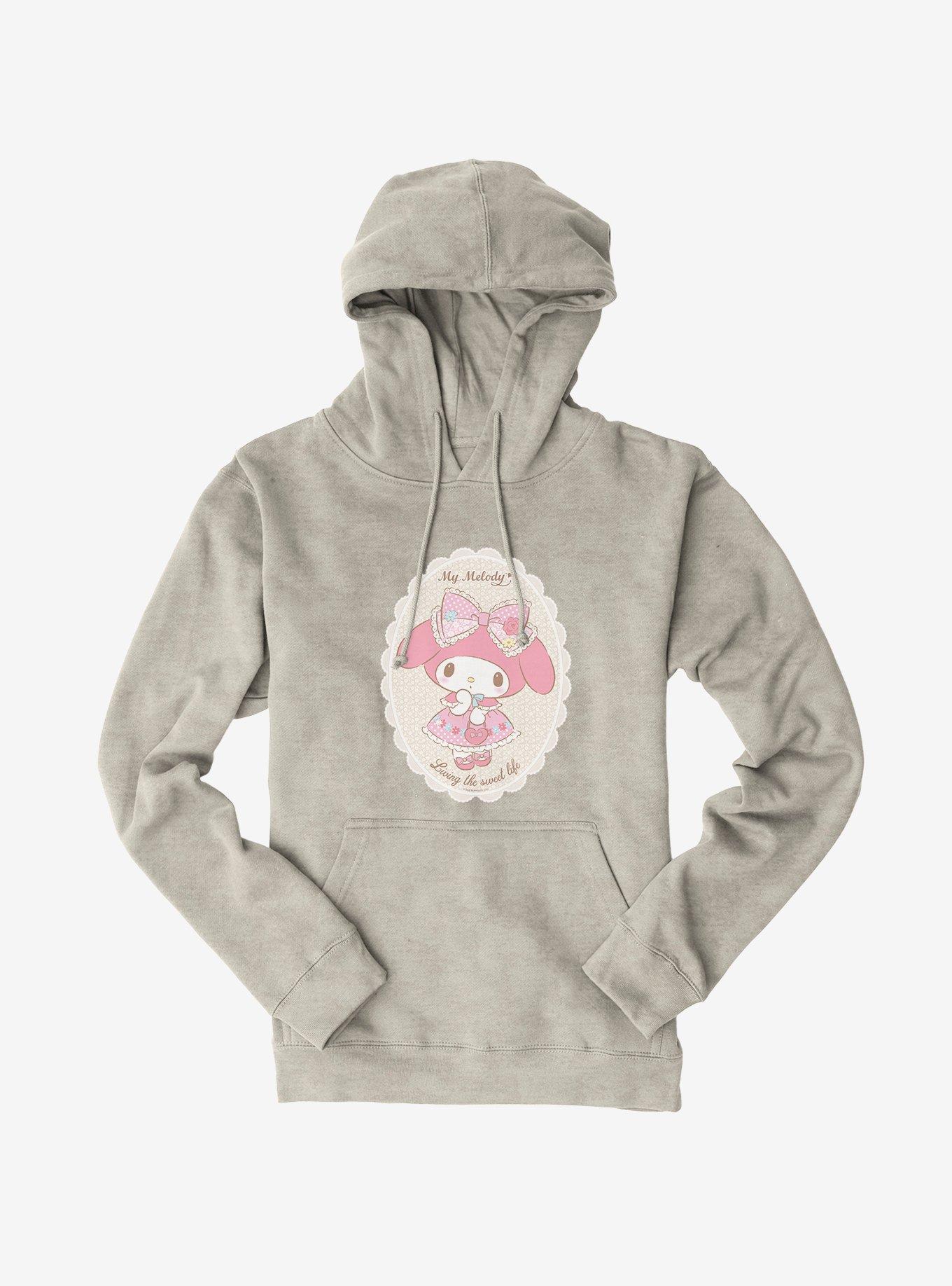 My Melody Living The Sweet Life Hoodie, OATMEAL HEATHER, hi-res