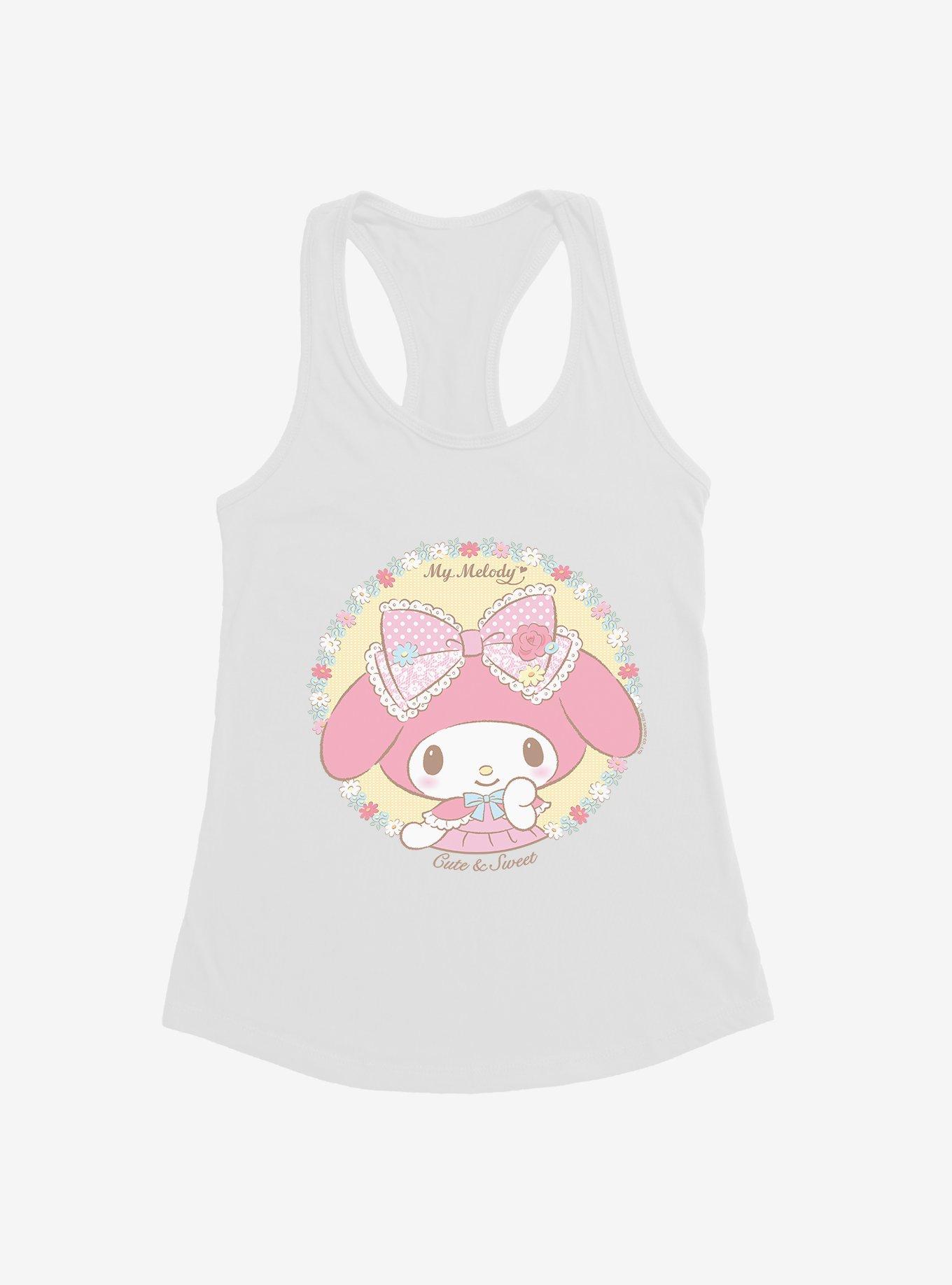 My Melody Cute & Sweet Womens Tank Top, WHITE, hi-res