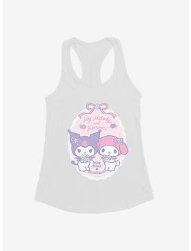My Melody & Kuromi Pastel Flowers Stay Kind Womens Tank Top, , hi-res