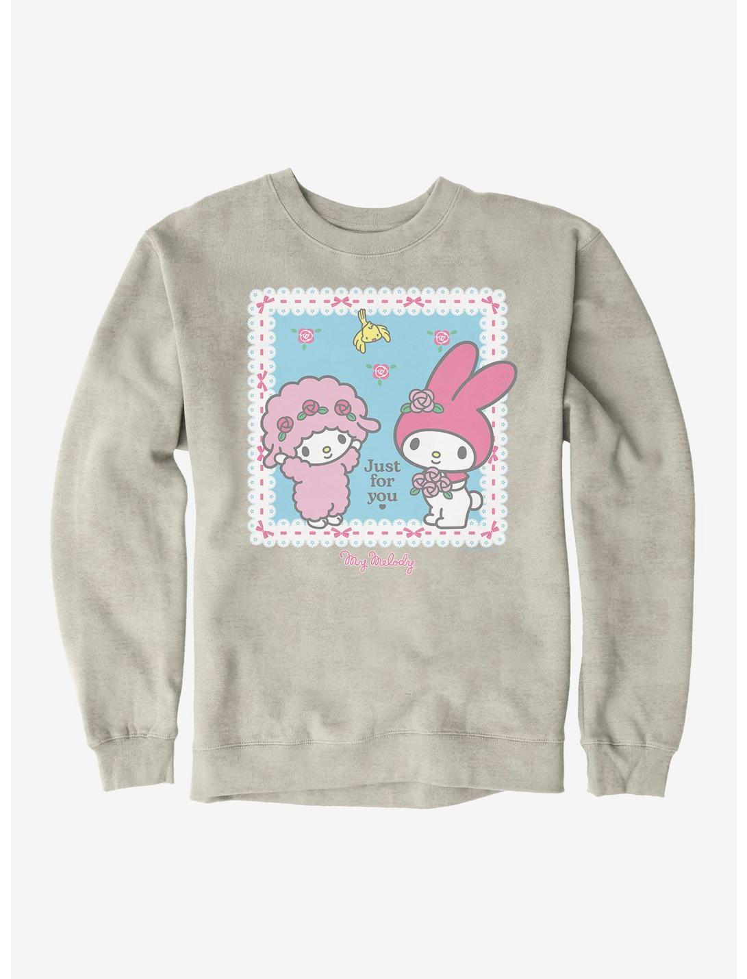 My Melody Just For You Sweatshirt, OATMEAL HEATHER, hi-res
