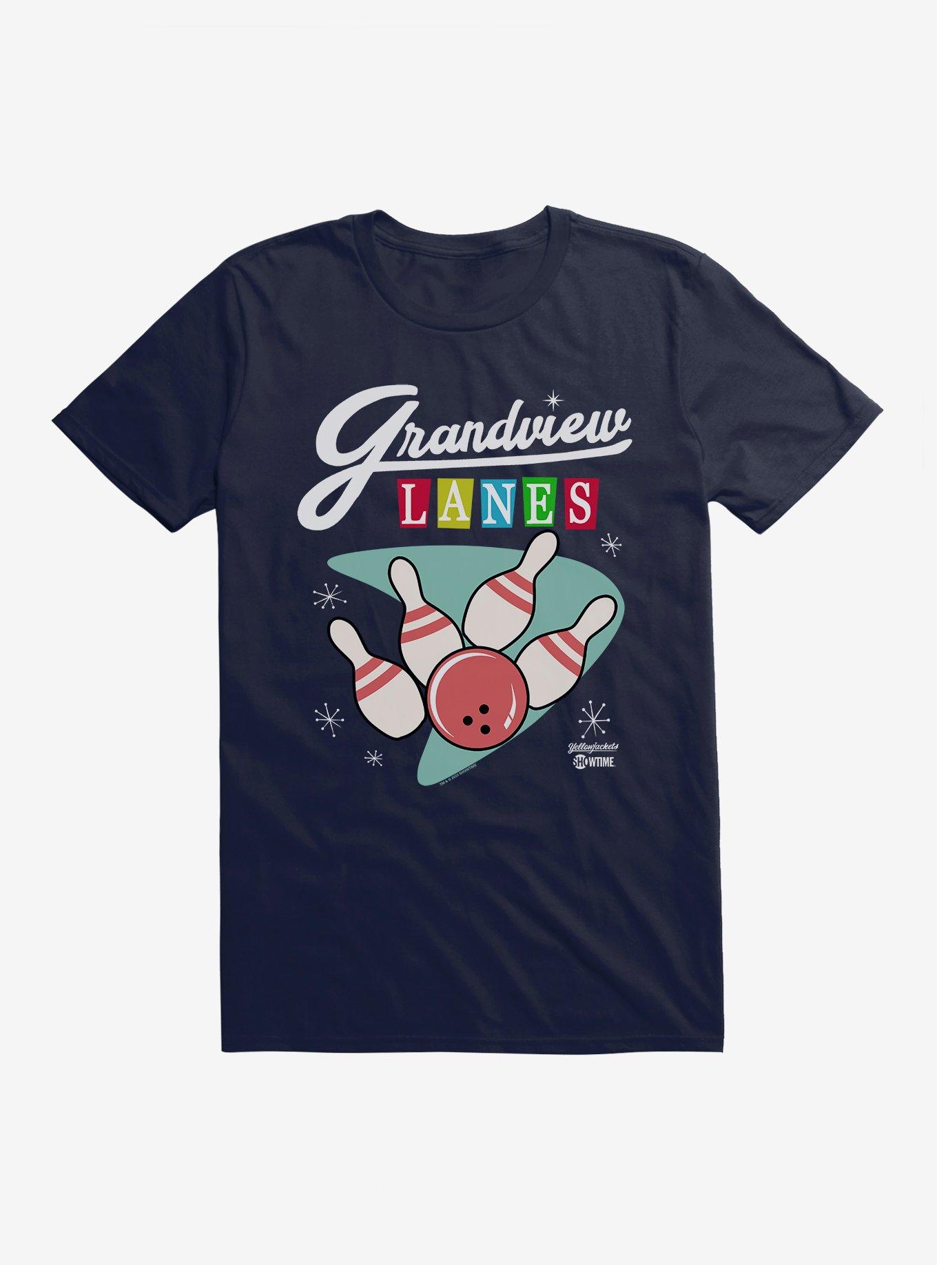 Yellowjackets Grandview Lanes Bowling T-Shirt, NAVY, hi-res view 1