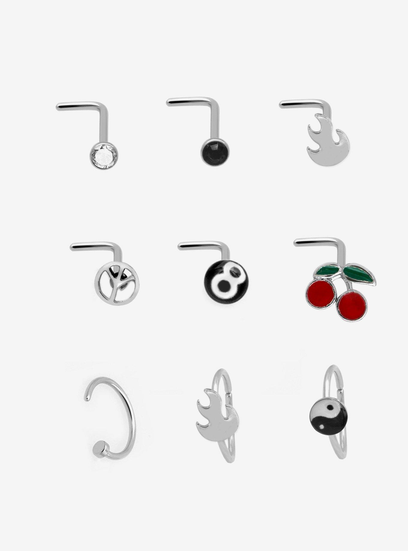 Hot topic nose studs sale