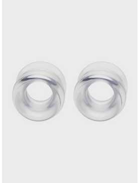 Glass Clear Eyelet Plug 2 Pack, , hi-res