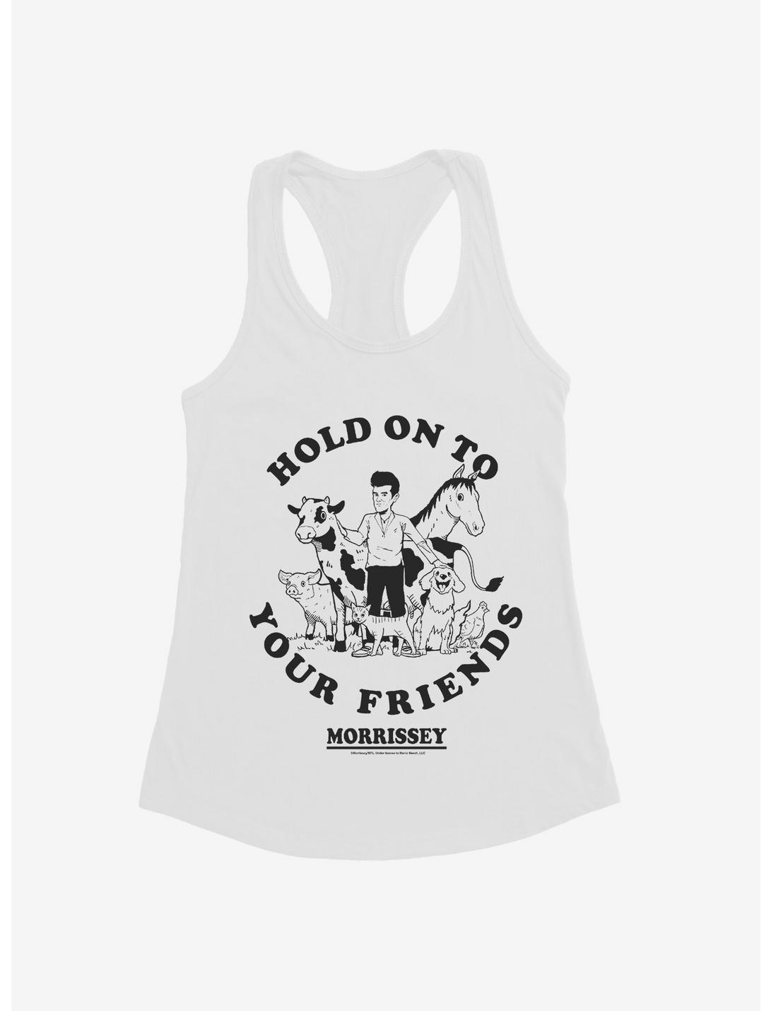 Morrissey Hold On To Your Friends Girls Tank, WHITE, hi-res