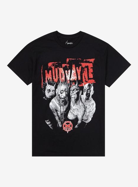 90s Mudvayne Tシャツ Mudvayne Masks Group Portrait T-Shirt | Hot Topic