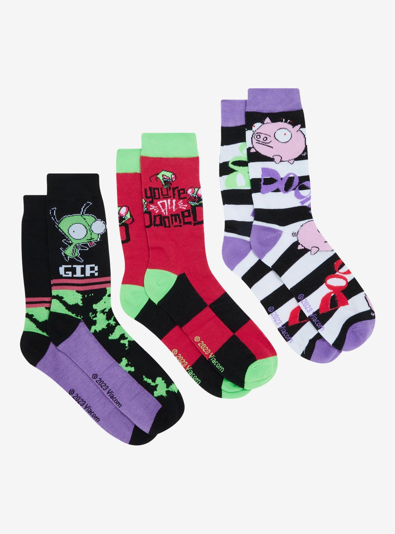 Invader Zim Characters Blind Bag Crew Socks, , hi-res