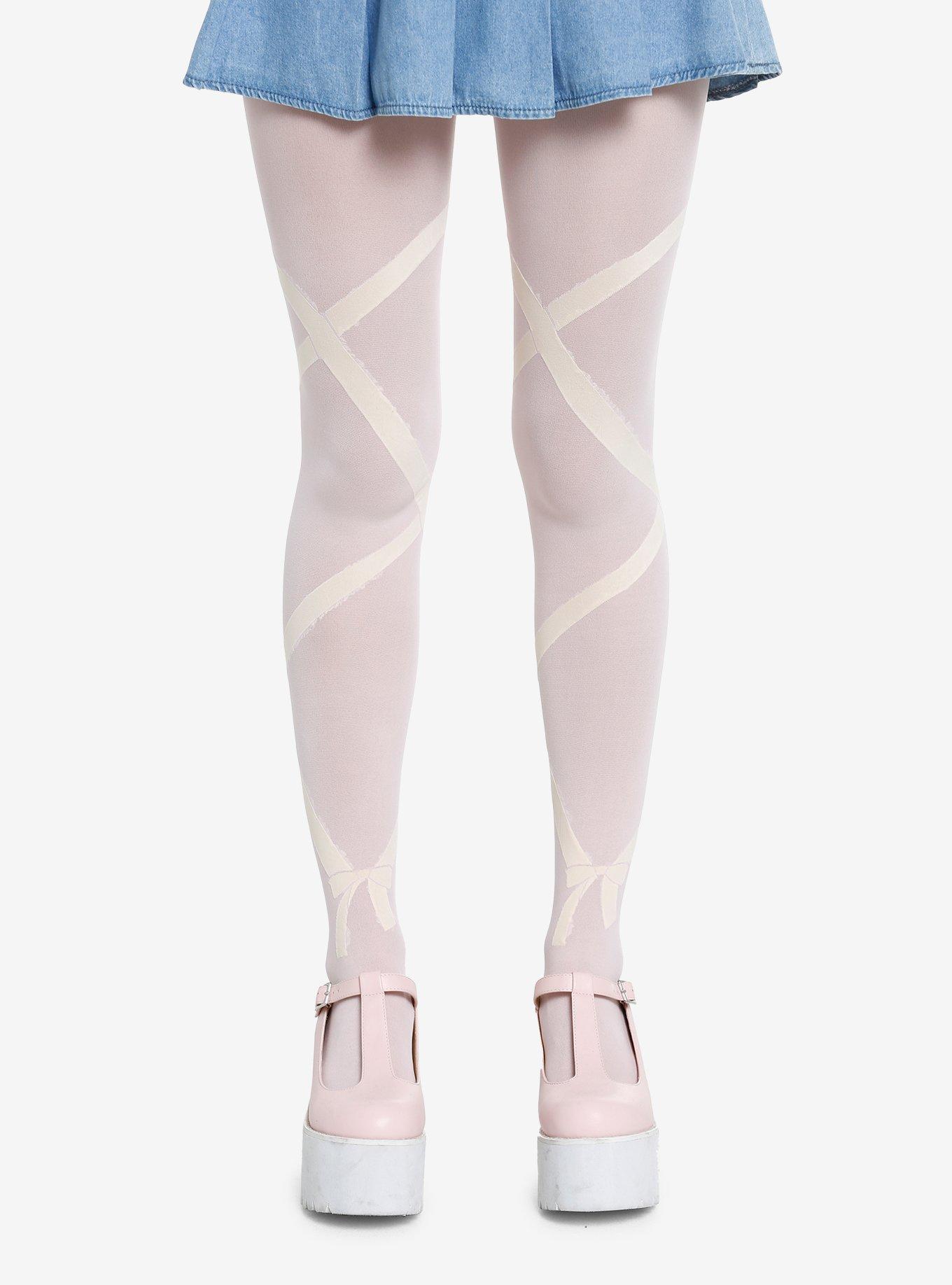 Ballet Ribbon Wrap Tights | Hot Topic