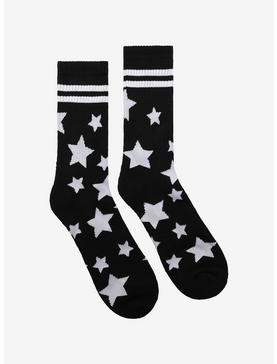Black & White Star Varsity Crew Socks, , hi-res
