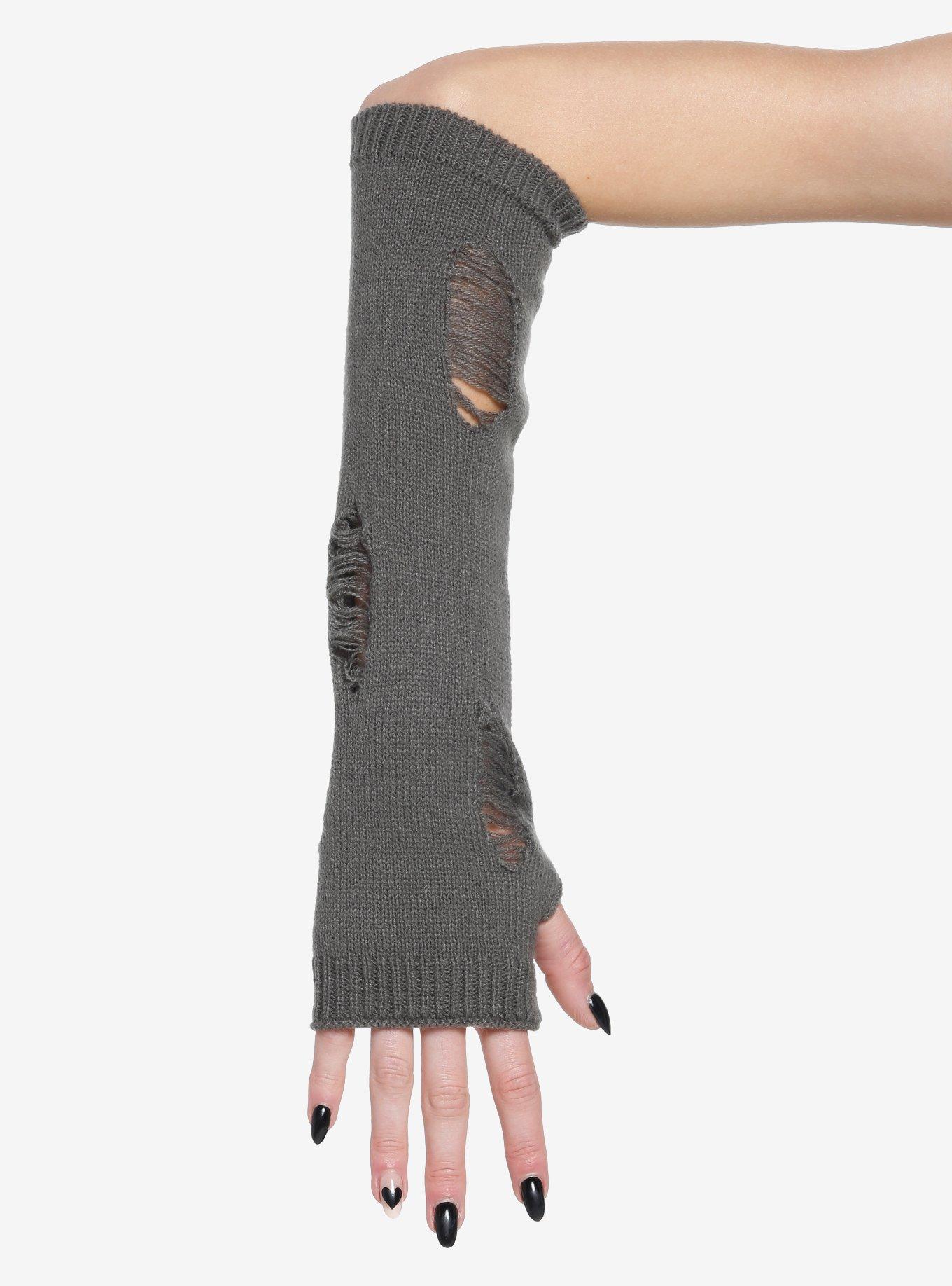 Women's Fingerless Long Leather Gloves/ Arm Warmers Super 