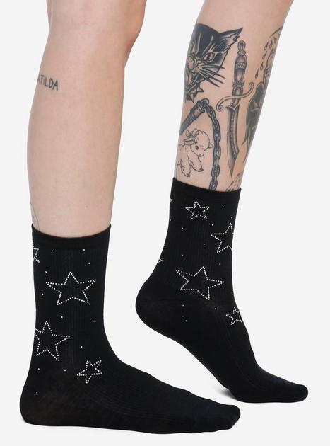 Star Rhinestone Ankle Socks | Hot Topic
