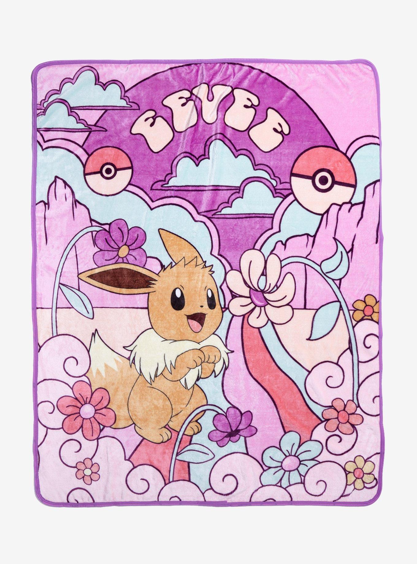 Pokemon Eevee Flowers Moon deals Throw Blanket