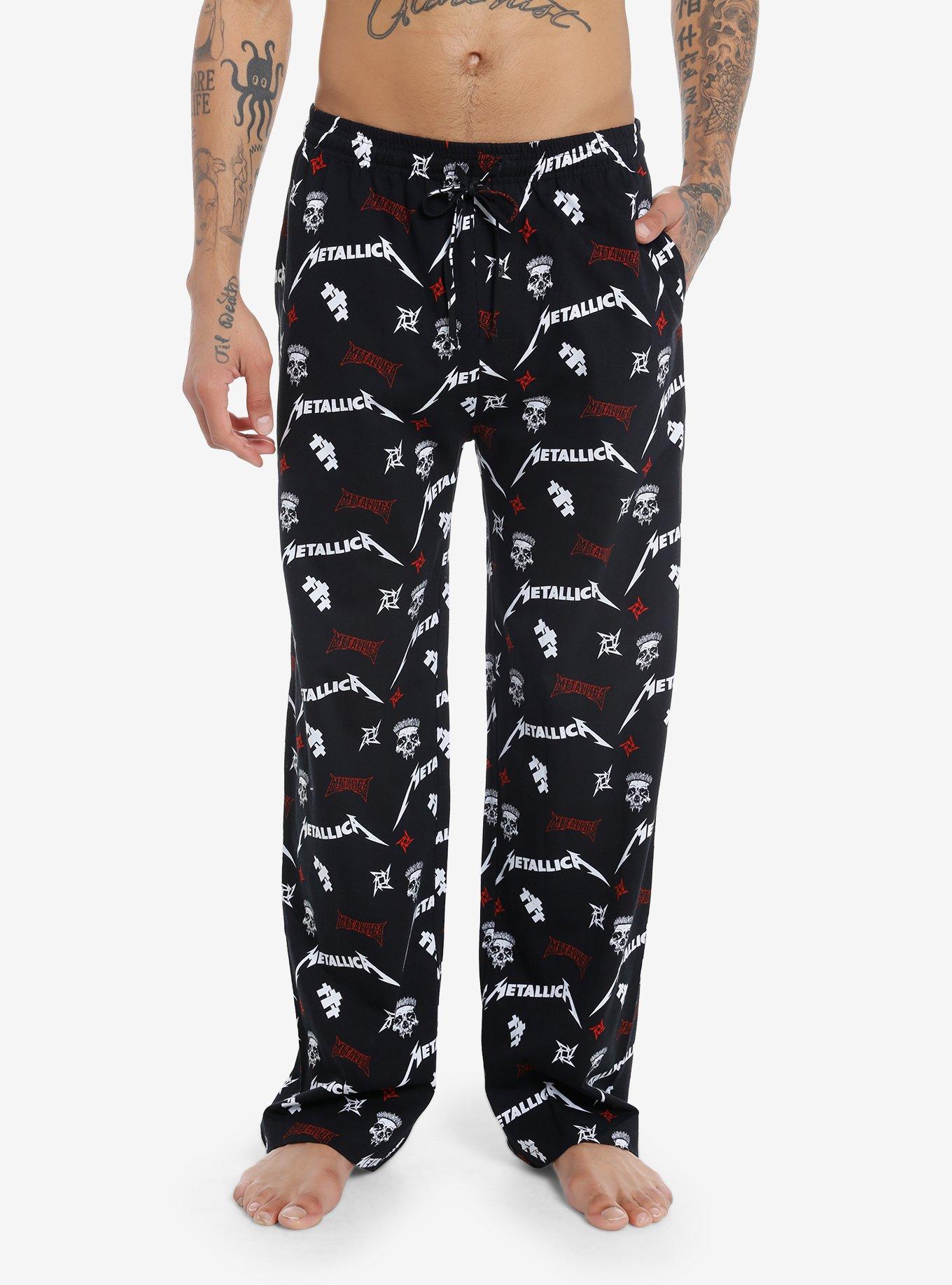 Metallica Logos Pajama Pants Hot Topic