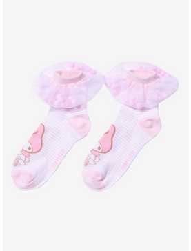 My Melody Pink Tulle Pom Ankle Socks, , hi-res