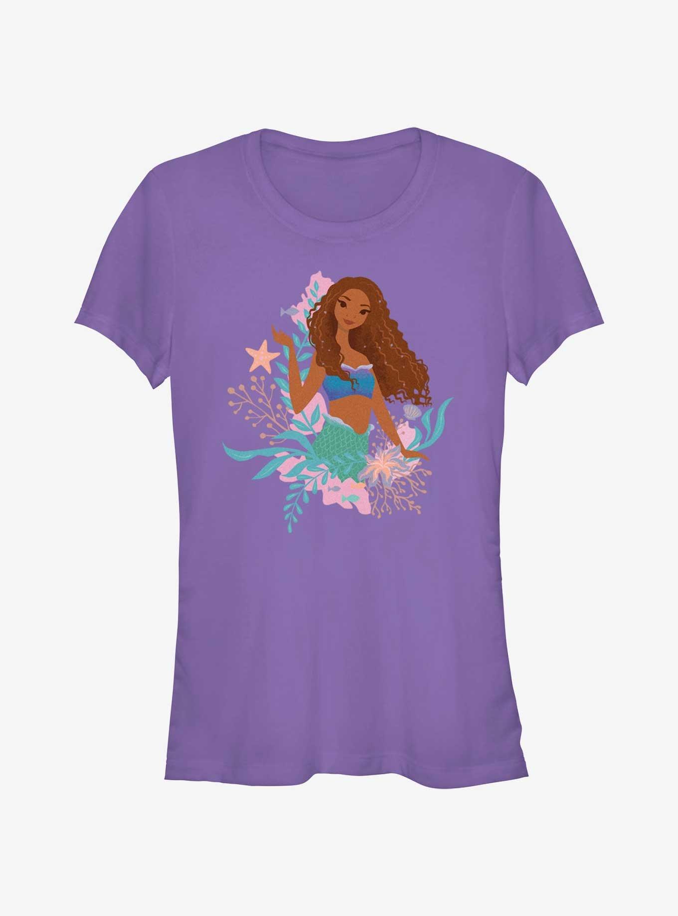 Disney The Little Mermaid Live Action Coral Queen Girls T-Shirt, PURPLE, hi-res