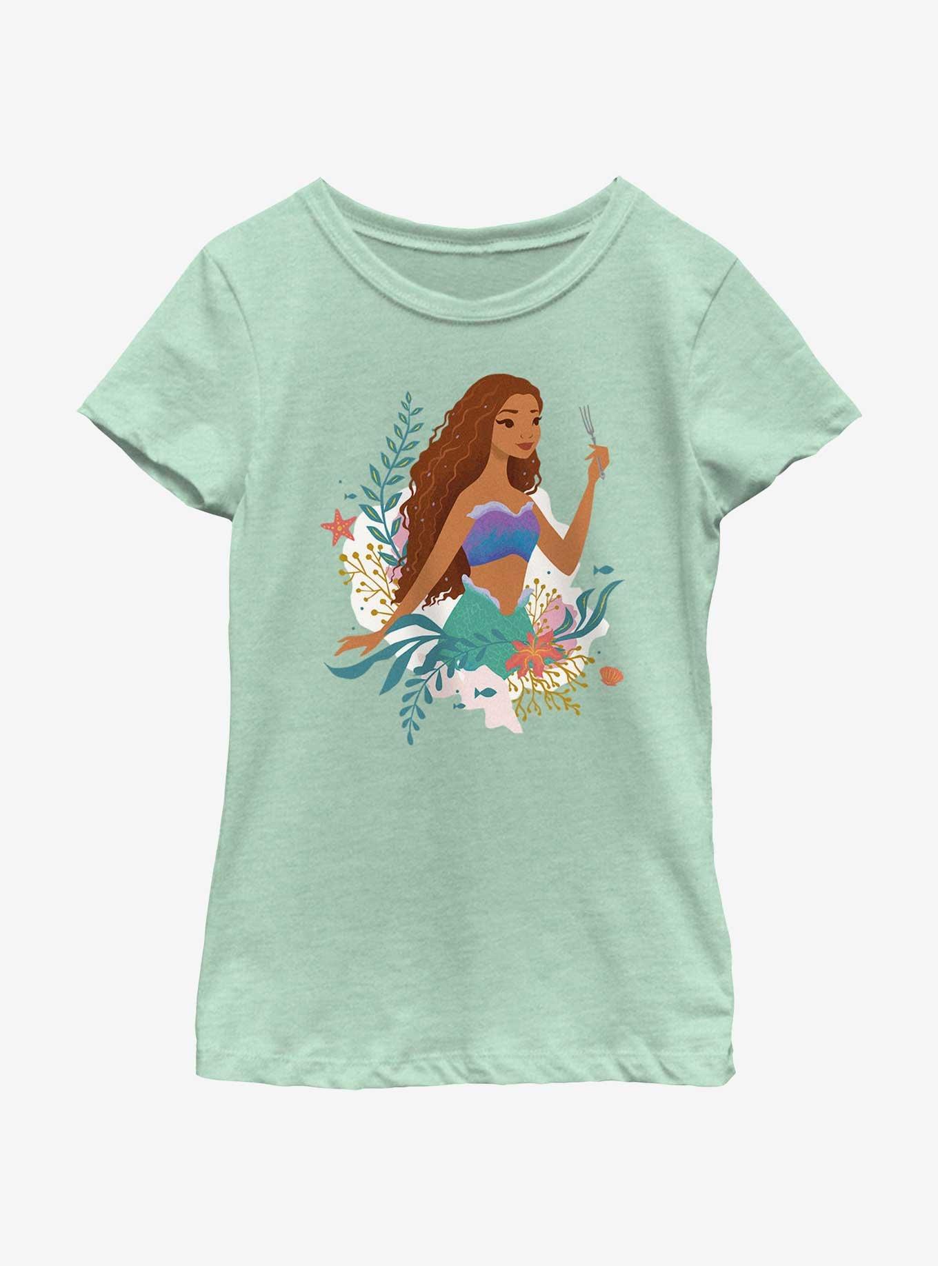 Disney The Little Mermaid Live Action Ariel With A Fork Youth Girls T-Shirt, , hi-res