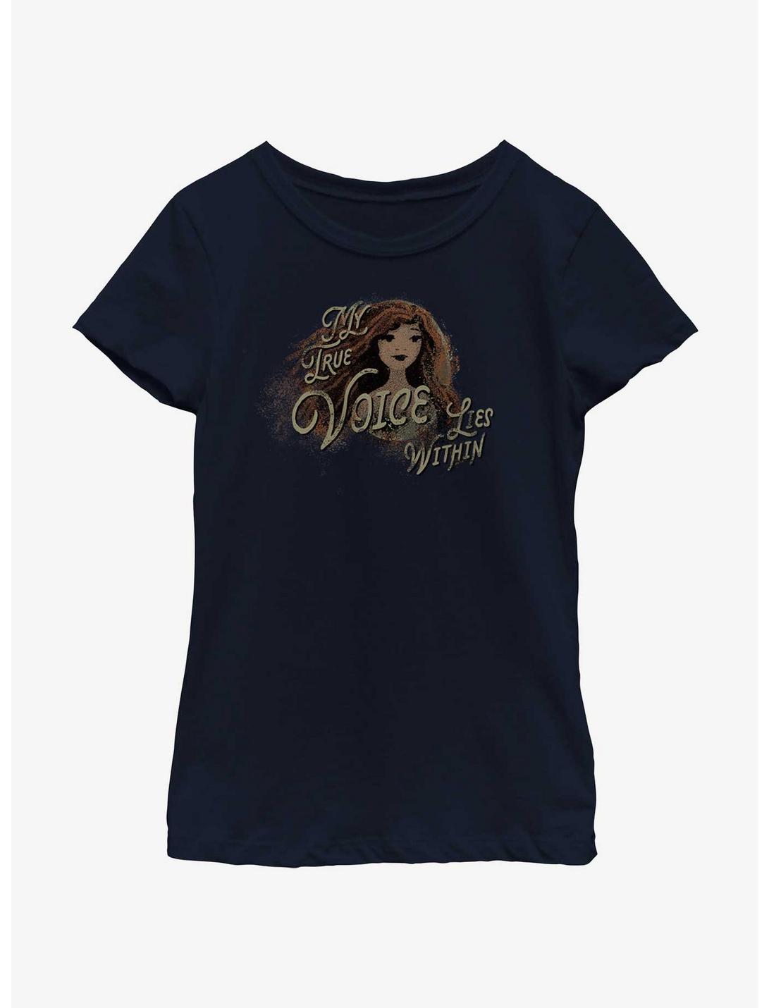 Disney The Little Mermaid Live Action My True Voice Lies Within Youth Girls T-Shirt, NAVY, hi-res