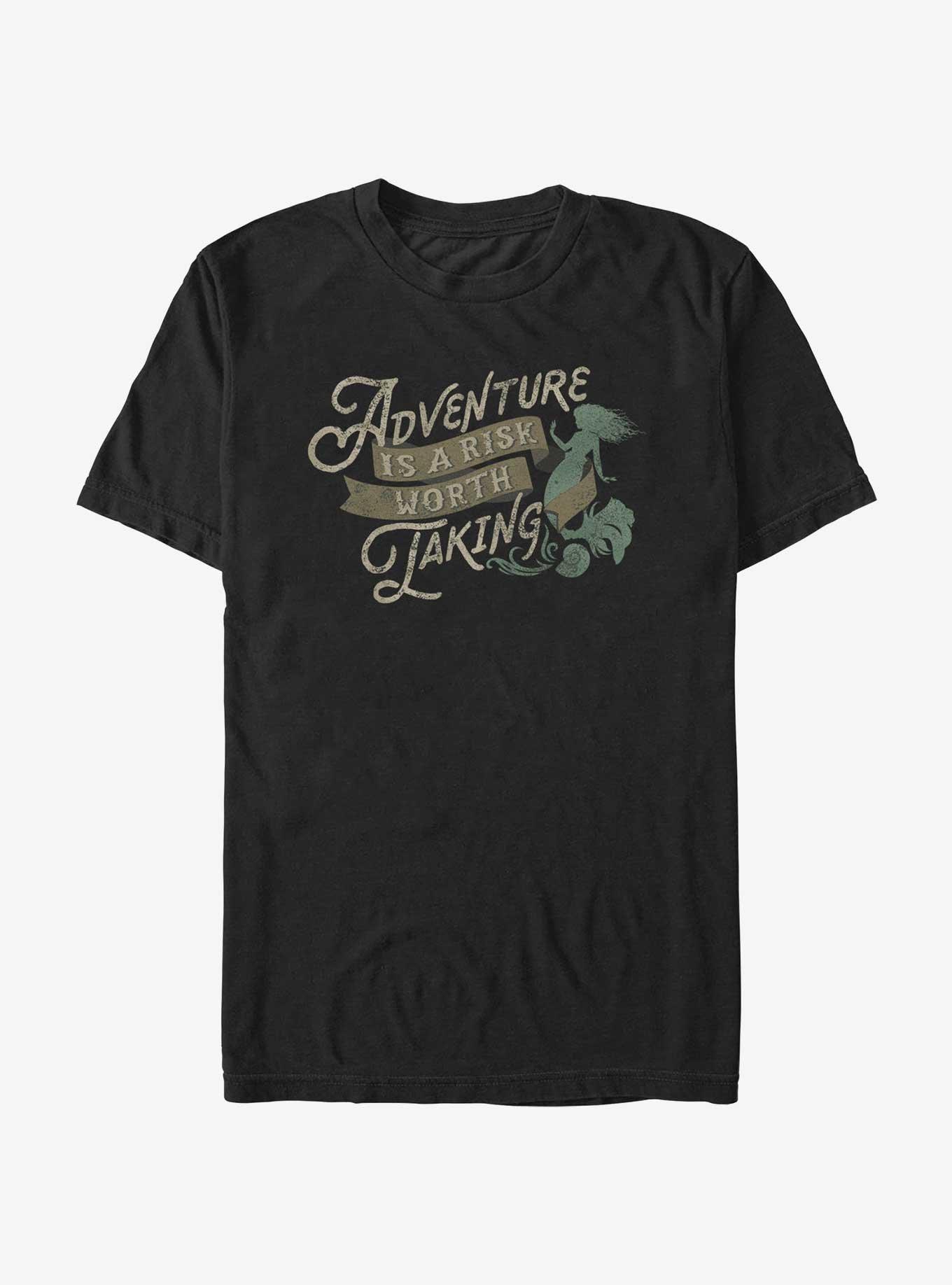 Disney The Little Mermaid Live Action Adventure Worth Taking T-Shirt, BLACK, hi-res