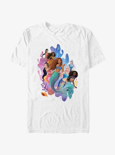 | Her Disney Ariel WHITE - Action Mermaid T-Shirt Sisters and The Little Topic Live Hot