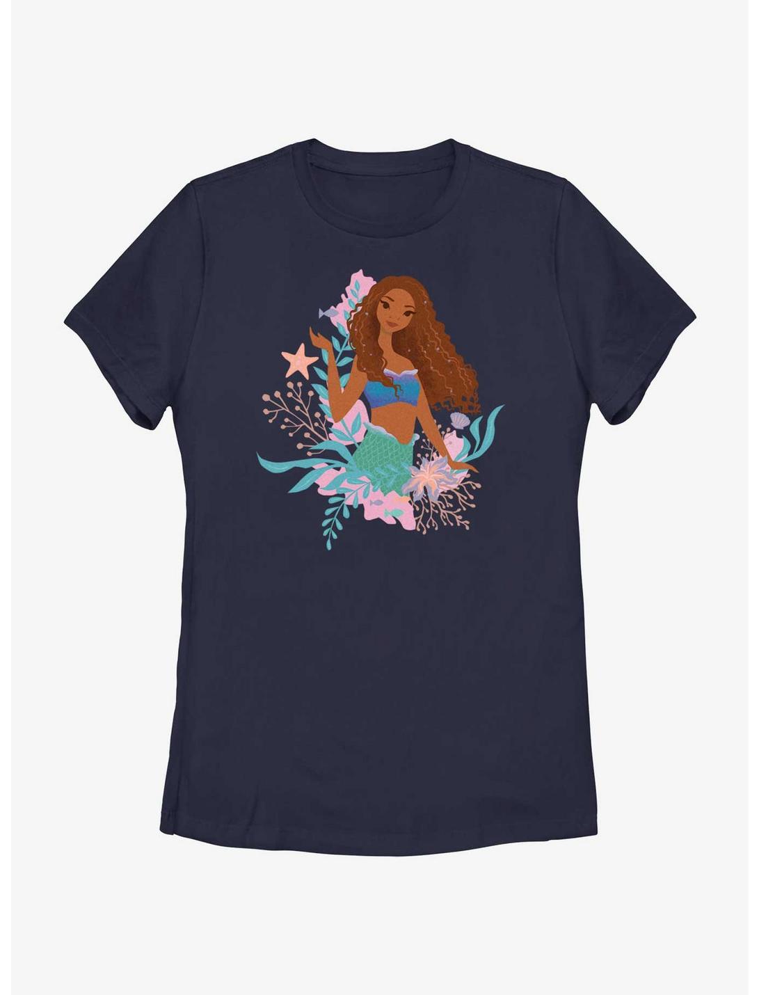 Disney The Little Mermaid Live Action Coral Queen Womens T-Shirt, NAVY, hi-res