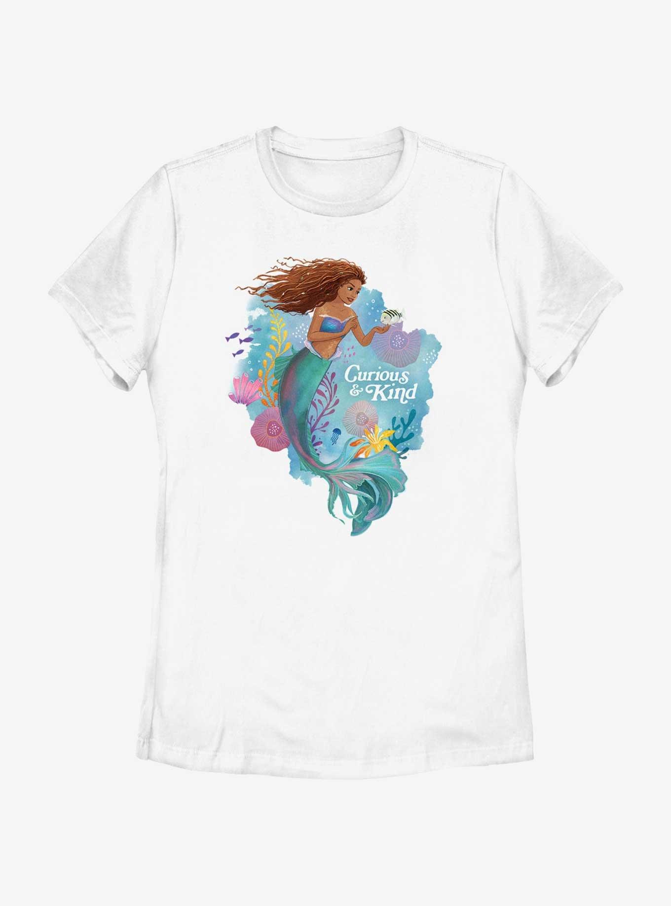 Disney The Little Mermaid Live Action Curious And Kind Womens T-Shirt, WHITE, hi-res