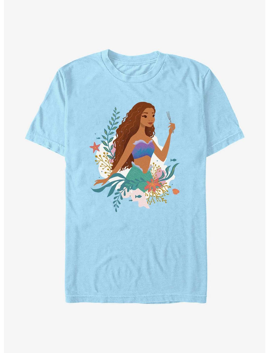 Disney The Little Mermaid Live Action Ariel With A Fork T-Shirt, LT BLUE, hi-res