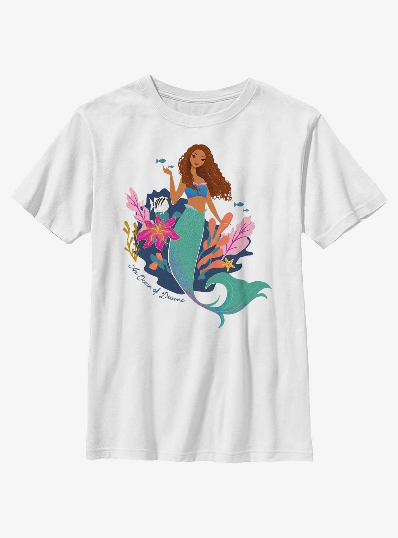 Disney The Little Mermaid Live Action An Ocean Of Dreams Youth T-Shirt, WHITE, hi-res